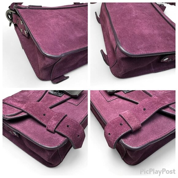 PROENZA SCHOULER PS1 Suede Mini Crossbody Purple NWT - Picture 8 of 16